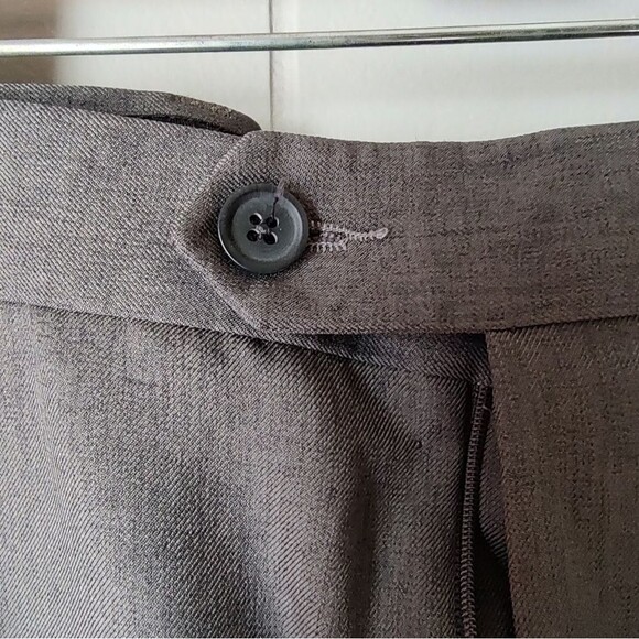 Angelo Rossi Mens Classic Gray Pleated Trousers 38 x 32 - Picture 3 of 7